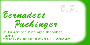 bernadett puchinger business card